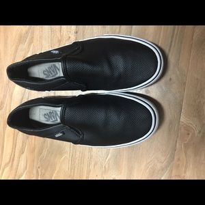 Vans, black leather